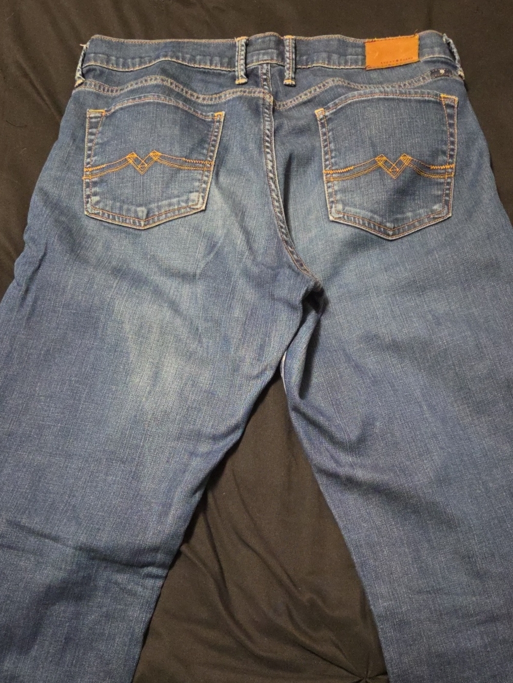 Lucky Brand Women's Bootcut Jeans in Blue with Tan Stitching